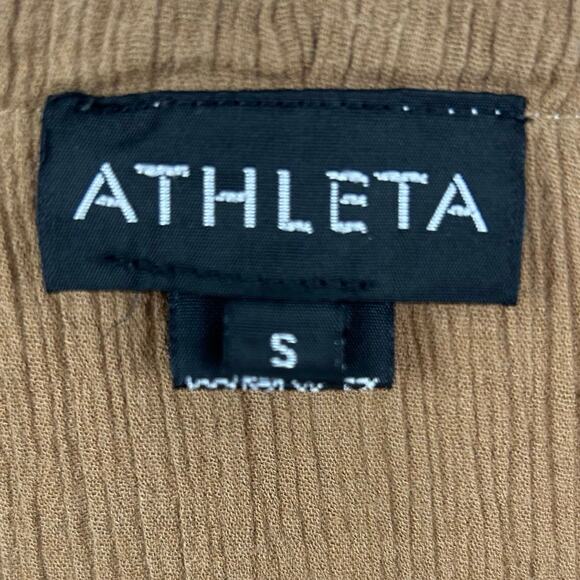 ATHLETA Women Swim Beach Pool Cover Up Dress Vacation Brown Boho Size Small - Picture 4 of 9